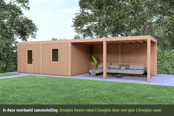 Grote foto overkapping base serie 5 douglas 1000 x 300 cm tuin en terras tuinhuisjes en blokhutten