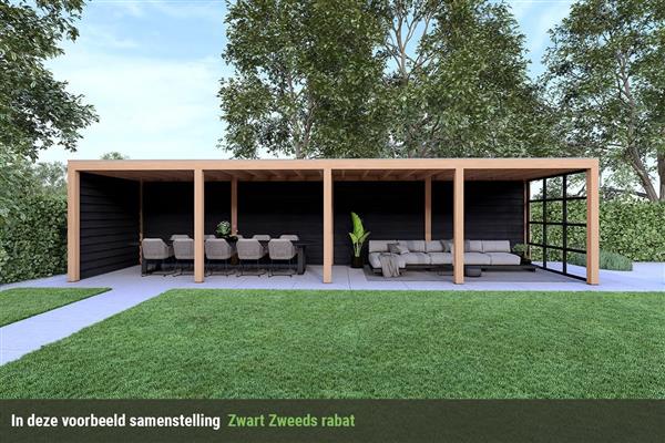 Grote foto overkapping base serie 3 douglas 1200 x 400 cm tuin en terras tuinhuisjes en blokhutten