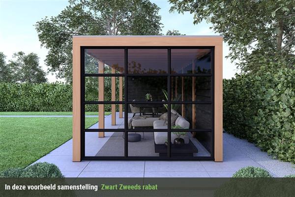 Grote foto overkapping base serie 3 douglas 1200 x 400 cm tuin en terras tuinhuisjes en blokhutten