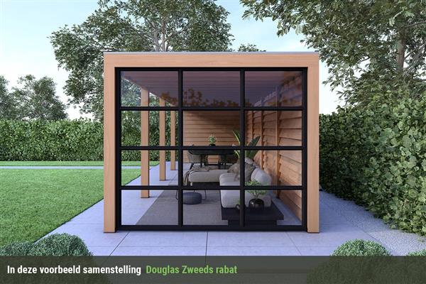 Grote foto overkapping base serie 3 douglas 1200 x 400 cm tuin en terras tuinhuisjes en blokhutten