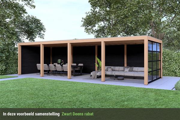 Grote foto overkapping base serie 3 douglas 1200 x 400 cm tuin en terras tuinhuisjes en blokhutten