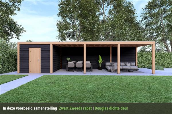 Grote foto overkapping base serie 4 douglas 1000 x 300 cm tuin en terras tuinhuisjes en blokhutten