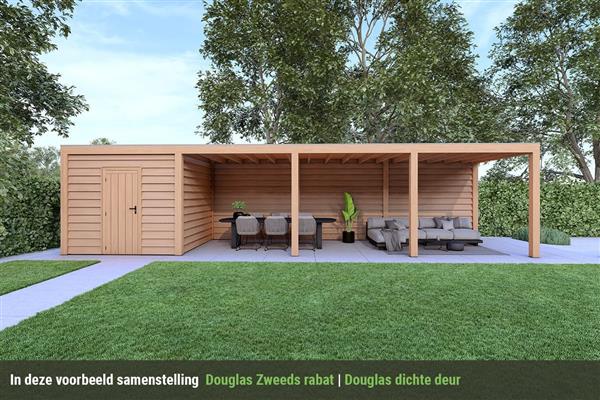 Grote foto overkapping base serie 4 douglas 1000 x 300 cm tuin en terras tuinhuisjes en blokhutten