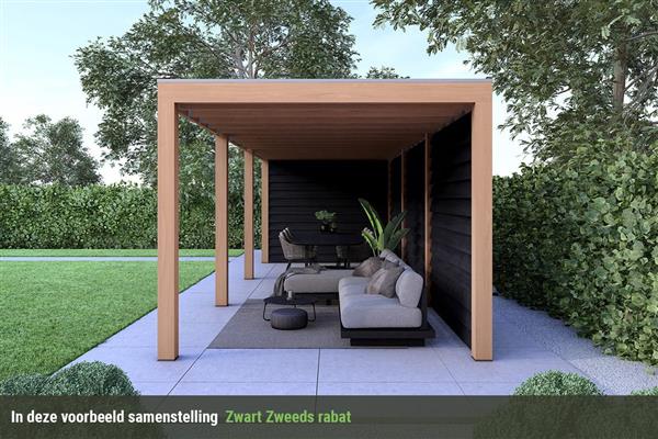 Grote foto overkapping base serie 4 douglas 1000 x 300 cm tuin en terras tuinhuisjes en blokhutten