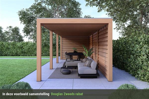 Grote foto overkapping base serie 4 douglas 1000 x 300 cm tuin en terras tuinhuisjes en blokhutten