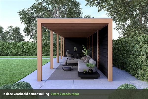 Grote foto overkapping base serie 2 douglas 1200 x 300 cm tuin en terras tuinhuisjes en blokhutten