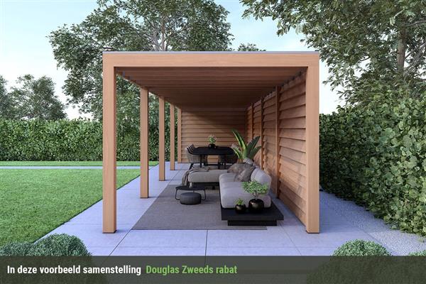 Grote foto overkapping base serie 2 douglas 1200 x 300 cm tuin en terras tuinhuisjes en blokhutten