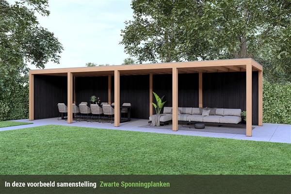 Grote foto overkapping base serie 2 douglas 1200 x 300 cm tuin en terras tuinhuisjes en blokhutten