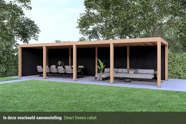 Grote foto overkapping base serie 2 douglas 1200 x 300 cm tuin en terras tuinhuisjes en blokhutten