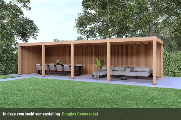 Grote foto overkapping base serie 2 douglas 1200 x 300 cm tuin en terras tuinhuisjes en blokhutten