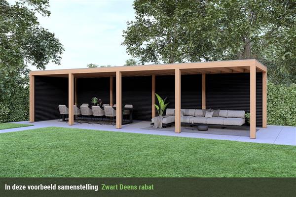 Grote foto overkapping base serie 2 douglas 1200 x 300 cm tuin en terras tuinhuisjes en blokhutten