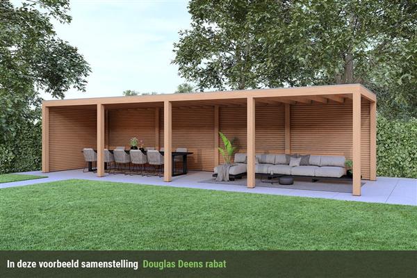 Grote foto overkapping base serie 2 douglas 1200 x 300 cm tuin en terras tuinhuisjes en blokhutten