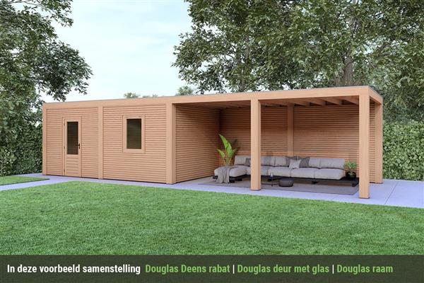 Grote foto overkapping slim serie 5 douglas 1200 x 300 cm tuin en terras tuinhuisjes en blokhutten
