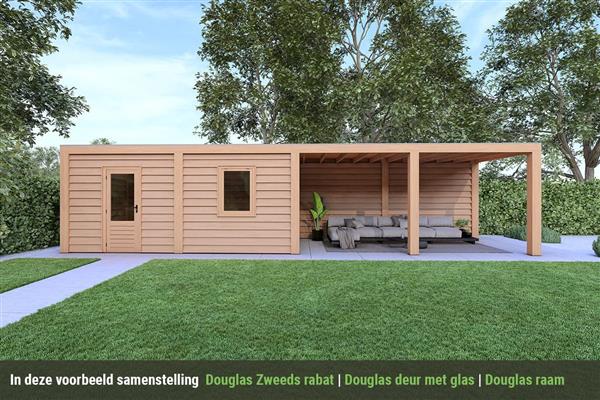 Grote foto overkapping slim serie 5 douglas 1200 x 300 cm tuin en terras tuinhuisjes en blokhutten
