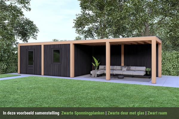 Grote foto overkapping slim serie 5 douglas 1200 x 300 cm tuin en terras tuinhuisjes en blokhutten