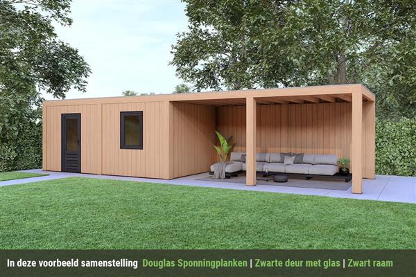 Grote foto overkapping slim serie 5 douglas 1200 x 300 cm tuin en terras tuinhuisjes en blokhutten