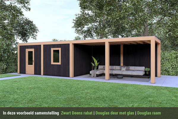 Grote foto overkapping slim serie 5 douglas 1200 x 300 cm tuin en terras tuinhuisjes en blokhutten