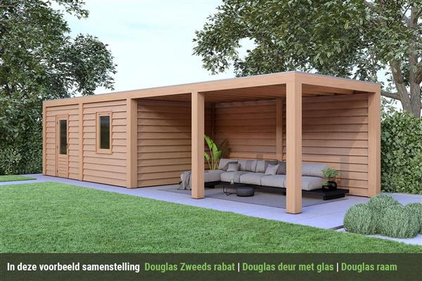 Grote foto overkapping slim serie 5 douglas 1000 x 400 cm tuin en terras tuinhuisjes en blokhutten