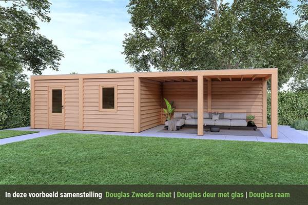 Grote foto overkapping slim serie 5 douglas 1000 x 400 cm tuin en terras tuinhuisjes en blokhutten
