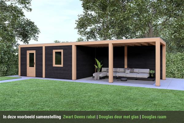 Grote foto overkapping slim serie 5 douglas 1000 x 400 cm tuin en terras tuinhuisjes en blokhutten