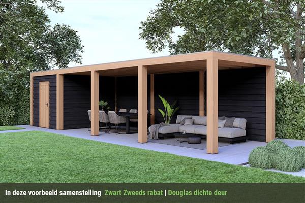 Grote foto overkapping slim serie 4 douglas 1200 x 400 cm tuin en terras tuinhuisjes en blokhutten