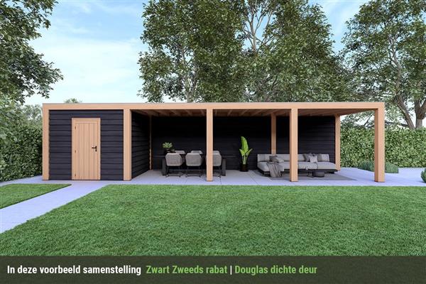 Grote foto overkapping slim serie 4 douglas 1200 x 400 cm tuin en terras tuinhuisjes en blokhutten