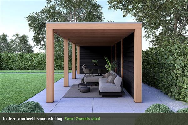 Grote foto overkapping slim serie 4 douglas 1200 x 400 cm tuin en terras tuinhuisjes en blokhutten