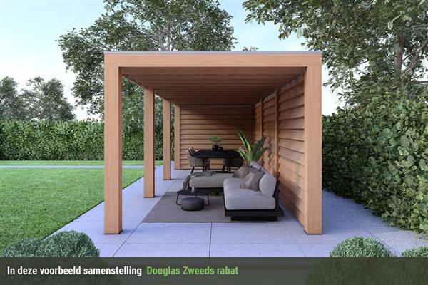 Grote foto overkapping slim serie 4 douglas 1200 x 400 cm tuin en terras tuinhuisjes en blokhutten