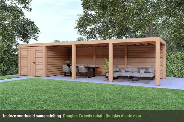 Grote foto overkapping slim serie 4 douglas 1200 x 400 cm tuin en terras tuinhuisjes en blokhutten