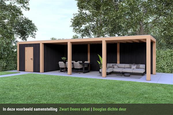 Grote foto overkapping slim serie 4 douglas 1200 x 400 cm tuin en terras tuinhuisjes en blokhutten