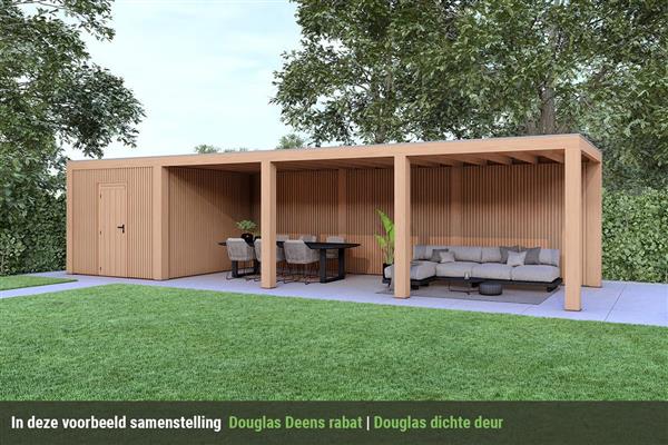 Grote foto overkapping slim serie 4 douglas 1200 x 400 cm tuin en terras tuinhuisjes en blokhutten