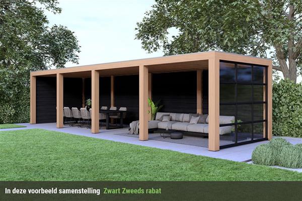 Grote foto overkapping slim serie 3 douglas 1000 x 400 cm tuin en terras tuinhuisjes en blokhutten