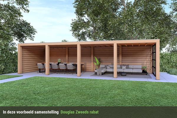 Grote foto overkapping slim serie 3 douglas 1000 x 400 cm tuin en terras tuinhuisjes en blokhutten