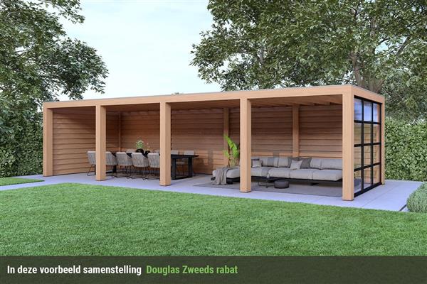Grote foto overkapping slim serie 3 douglas 1000 x 400 cm tuin en terras tuinhuisjes en blokhutten