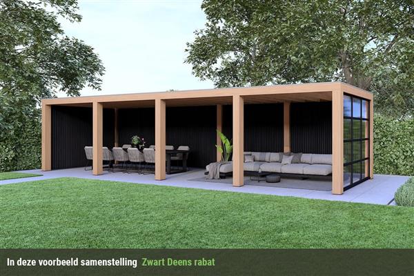 Grote foto overkapping slim serie 3 douglas 1000 x 400 cm tuin en terras tuinhuisjes en blokhutten
