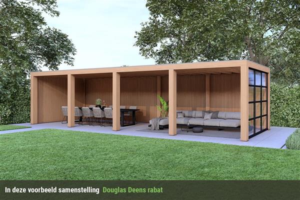Grote foto overkapping slim serie 3 douglas 1000 x 400 cm tuin en terras tuinhuisjes en blokhutten