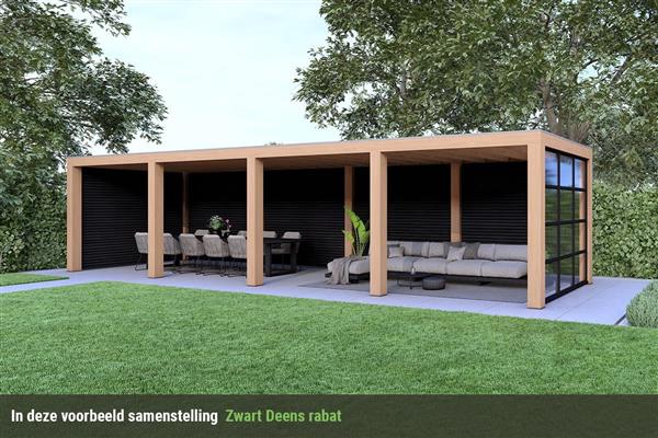 Grote foto overkapping slim serie 3 douglas 1000 x 400 cm tuin en terras tuinhuisjes en blokhutten