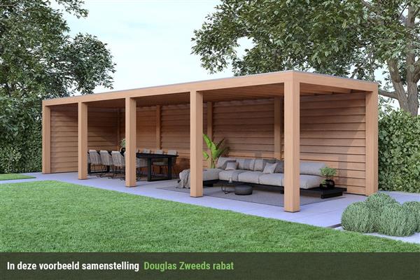 Grote foto overkapping slim serie 2 douglas 1000 x 400 cm tuin en terras tuinhuisjes en blokhutten