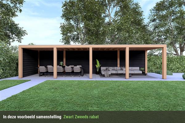 Grote foto overkapping slim serie 2 douglas 1000 x 400 cm tuin en terras tuinhuisjes en blokhutten