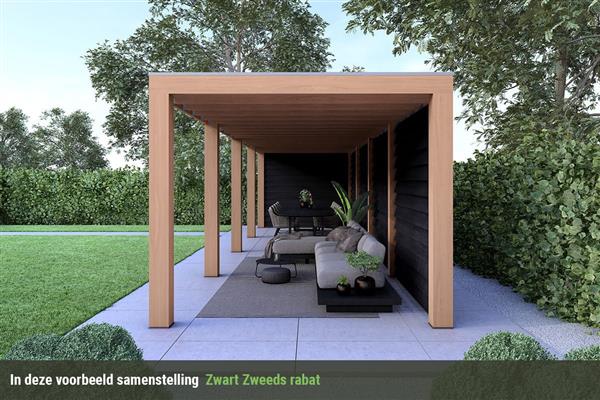 Grote foto overkapping slim serie 2 douglas 1000 x 400 cm tuin en terras tuinhuisjes en blokhutten