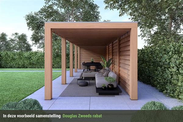 Grote foto overkapping slim serie 2 douglas 1000 x 400 cm tuin en terras tuinhuisjes en blokhutten
