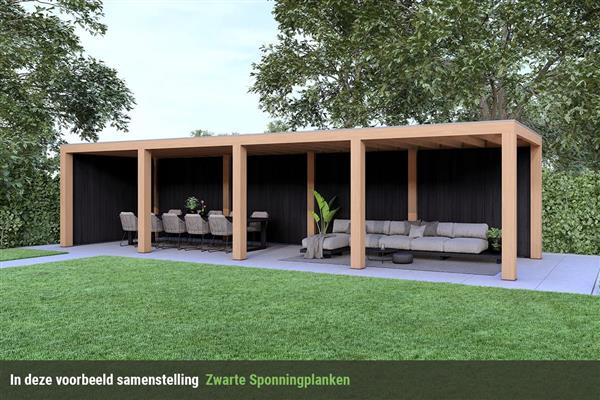 Grote foto overkapping slim serie 2 douglas 1000 x 400 cm tuin en terras tuinhuisjes en blokhutten