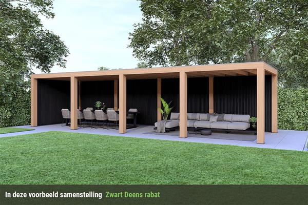 Grote foto overkapping slim serie 2 douglas 1000 x 400 cm tuin en terras tuinhuisjes en blokhutten