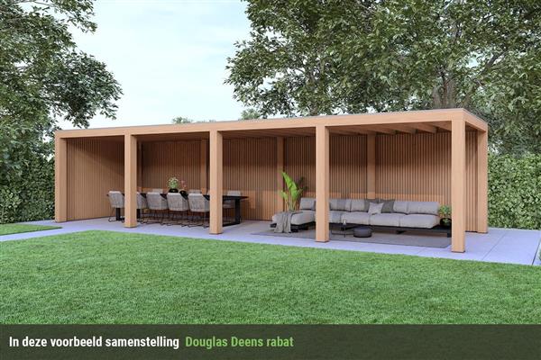 Grote foto overkapping slim serie 2 douglas 1000 x 400 cm tuin en terras tuinhuisjes en blokhutten