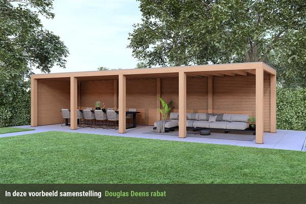 Grote foto overkapping slim serie 2 douglas 1000 x 400 cm tuin en terras tuinhuisjes en blokhutten