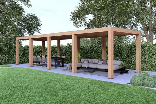 Grote foto overkapping slim serie 1 douglas 1000 x 400 cm tuin en terras tuinhuisjes en blokhutten