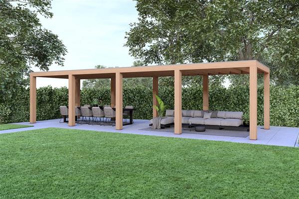 Grote foto overkapping slim serie 1 douglas 1000 x 300 cm tuin en terras tuinhuisjes en blokhutten