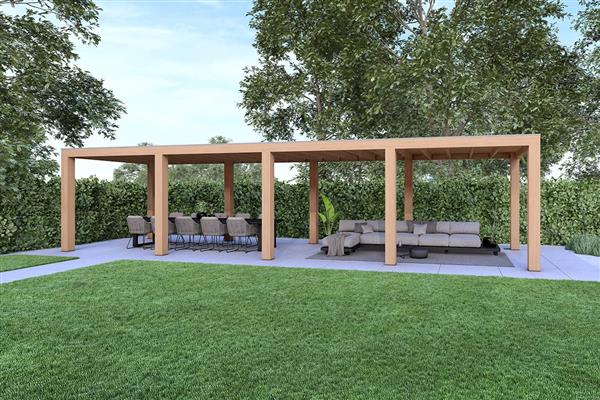 Grote foto overkapping slim serie 1 douglas 1000 x 300 cm tuin en terras tuinhuisjes en blokhutten