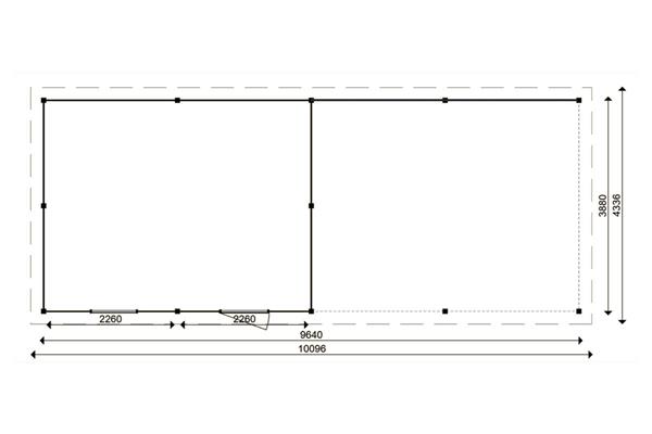 Grote foto tuinhuis smart serie 500 x 400 500 cm tuin en terras tuinhuisjes en blokhutten