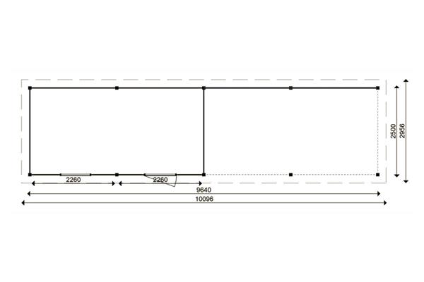 Grote foto tuinhuis smart serie 500 x 250 500 cm tuin en terras tuinhuisjes en blokhutten